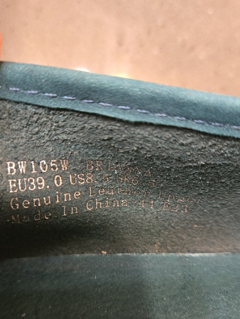 Aetrex Teal Suede Round-Toe Flats - Picture 4 of 6